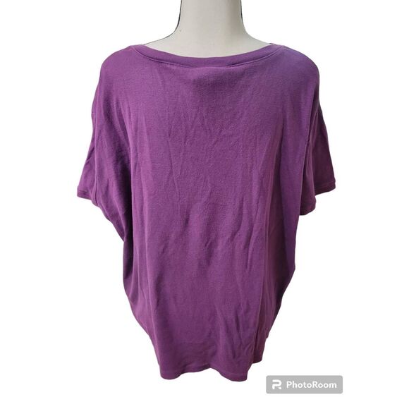 Walt Disney World Vintage Sz XXXL Embroidered Cotton Tee in Purple - Picture 4 of 6